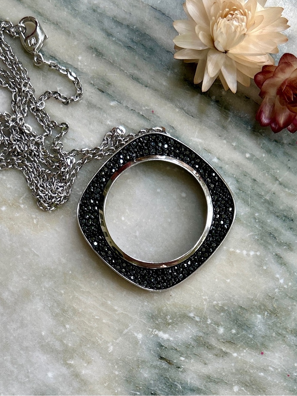 Swarovski Black and White Crystal Necklace